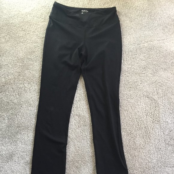 Tikita Black Yoga Pants Slim Straight Leg - Picture 1 of 2